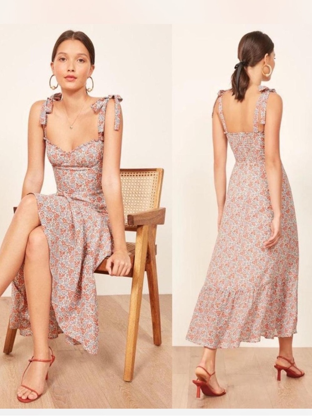 Reformation Nikita Floral Midi Dress